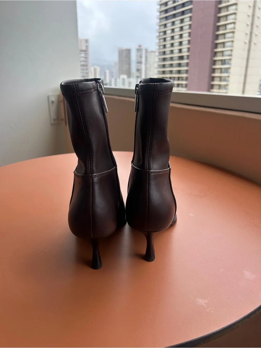 Steve Madden STASIA BROWN kitten Heel ankle boot 9.5 excellent used condition - Picture 5 of 10